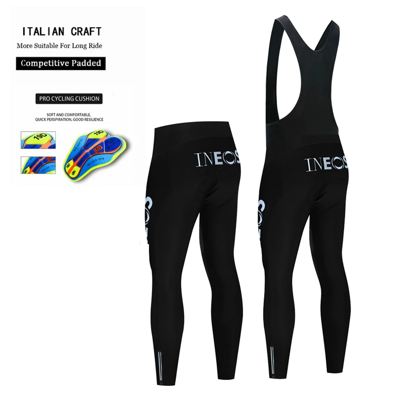 INEOS New Autumn Bike Pants Men's Shockproof Sponge Pad Cushion Bicycle Long Tights Trousers Spring  MTB Road Cycling Pant