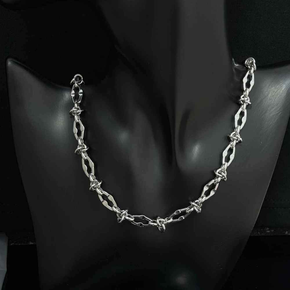 Hip Hop Titanium Steel Geometric Necklace For Man Woman No Fade Punk Irregular Sweater Chain Choker Luxury Jewelry Wholesale