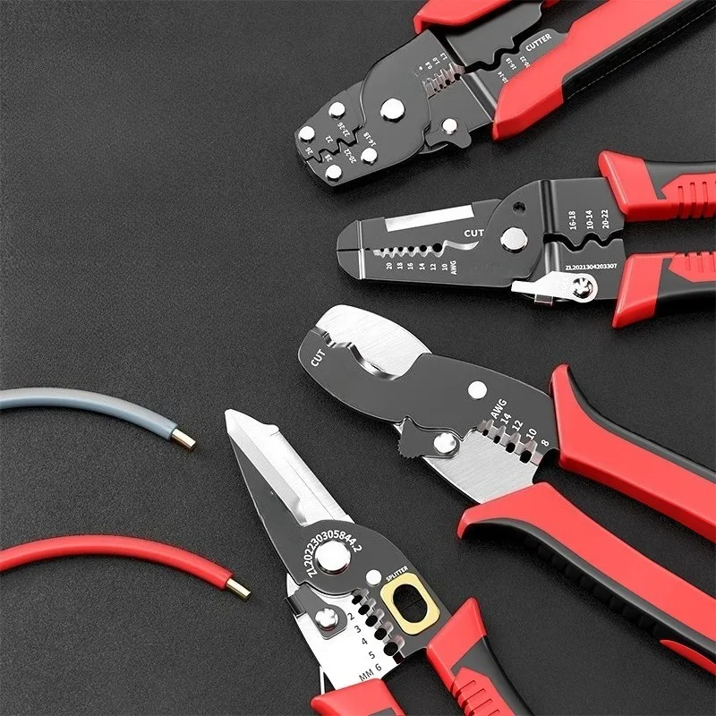 

Многофункциональный инструмент для зачистки электрических проводов, профессиональный инструмент для электриков, кабелерез, обжимные клещи и инструмент для зачистки проводов.