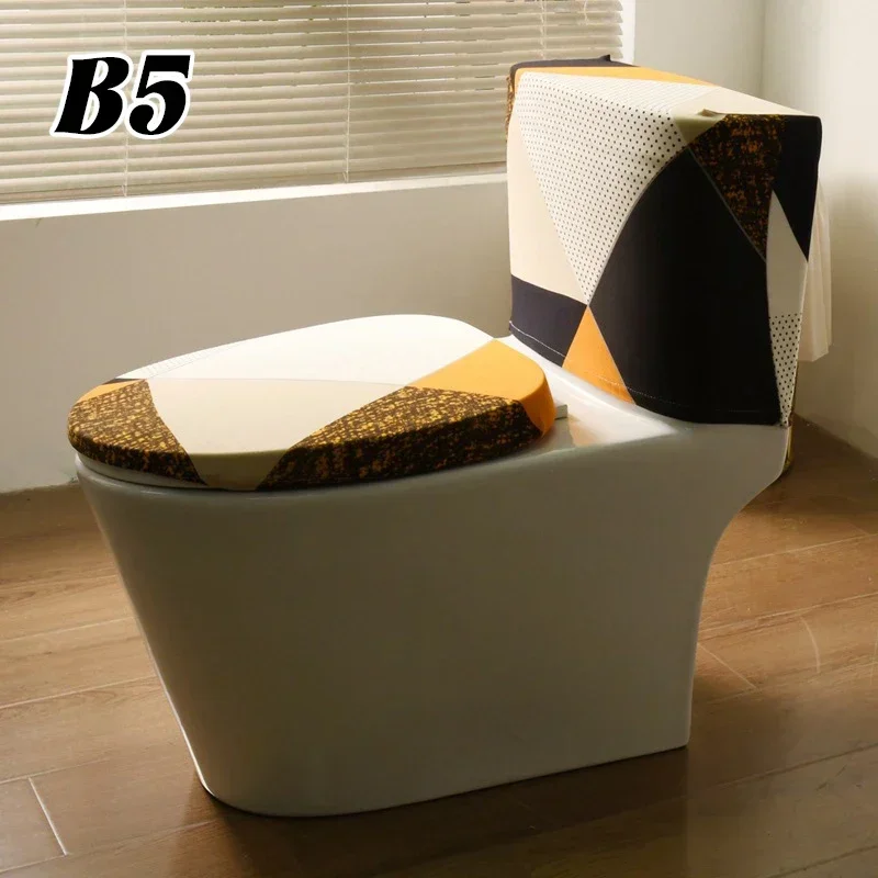 

2 шт./компл., крышка бачка для унитаза, эластичный мягкий чехол для унитаза, пальто, моющийся универсальный разделенный чехол на сиденье унитаза для домашнего отеля