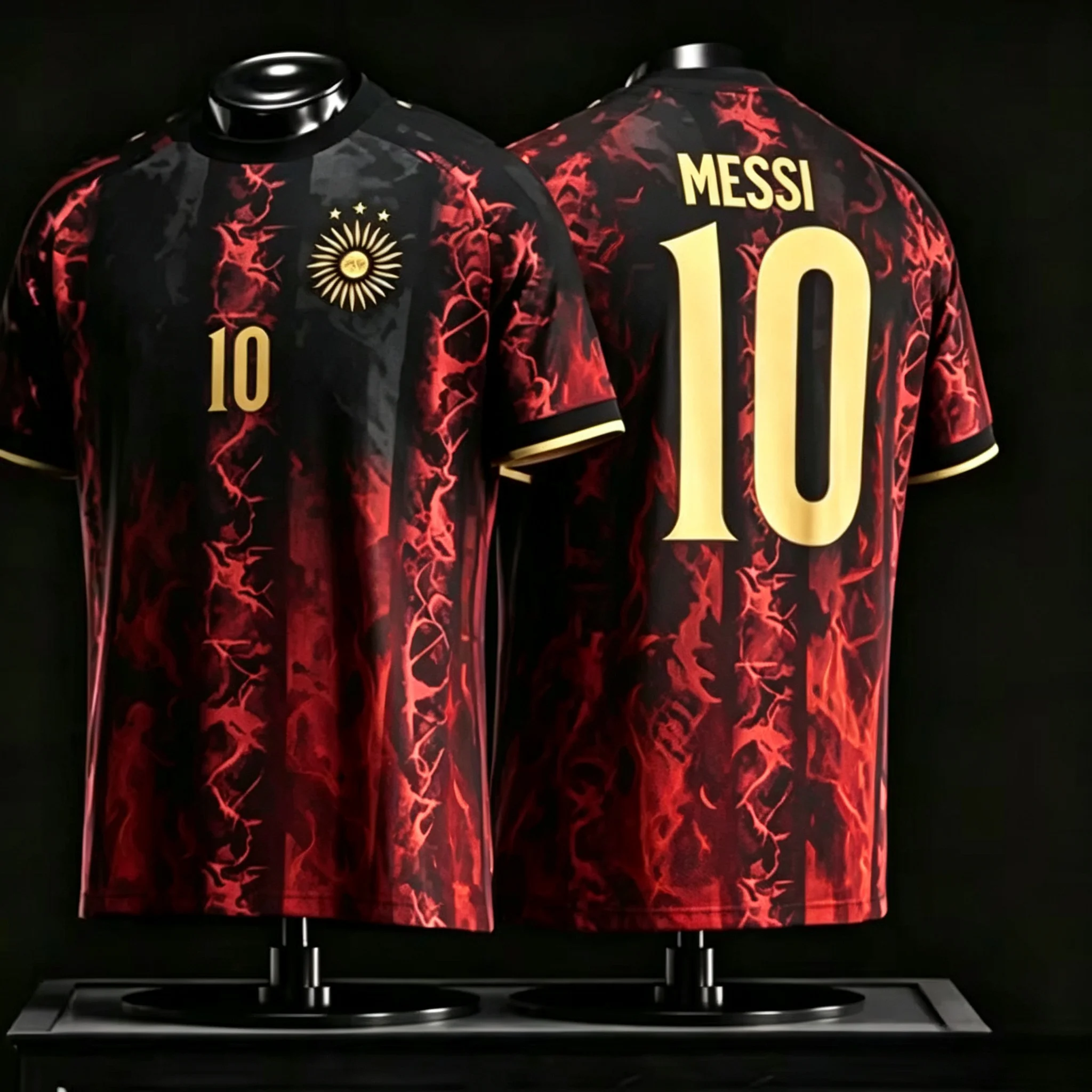 Men's Jersey T-Shirt, Vibrant No.10 Messi Fan Jersey, Quick-Dry and Breathable, a Must-Have for Fans