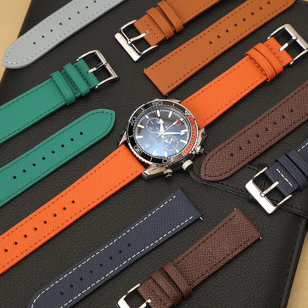 الجلود حزام ساعة اليد 18 مللي متر 19 مللي متر 20 مللي متر 22 مللي متر إبسوم الجلود حزام الساعات الإفراج السريع حزام (استيك) ساعة اليدوية النخيل نمط معصمه حزام