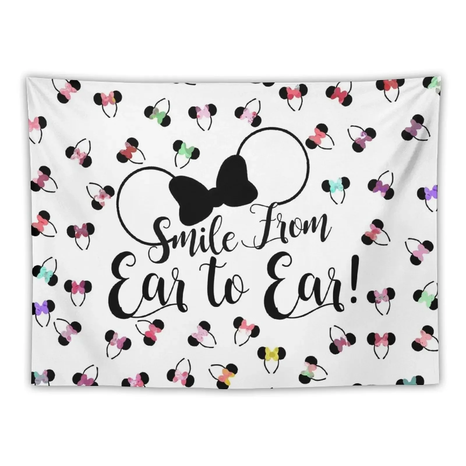 

Smile from ear to ear - bow ears Tapestry Home Decorating On The Wall Home Decorations Tapestry