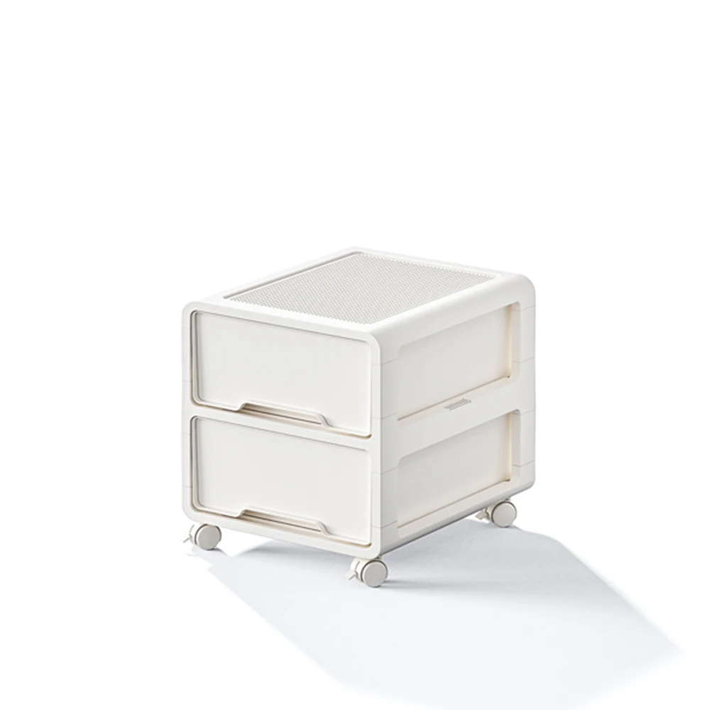 

Мобильный пластиковый шкаф-комод белого цвета с выдвижными ящиками