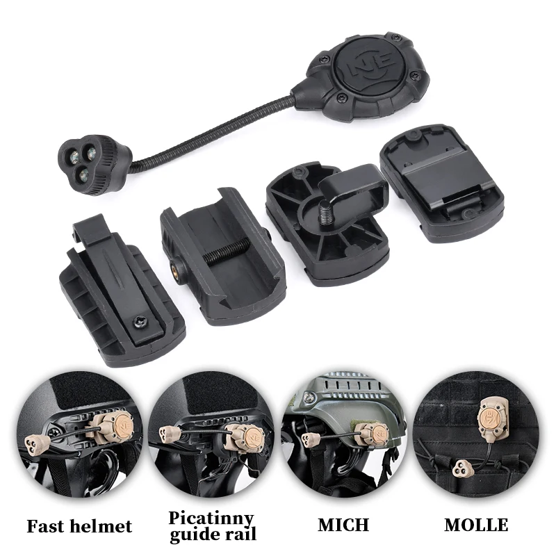 التكتيكية LED خوذة مصباح Tec التبديل MPLS مع ضوء إحترافي سريع MICH مولي جبل خيارات الأحمر/الأخضر/الأشعة تحت الحمراء للمصابيح الأمامية