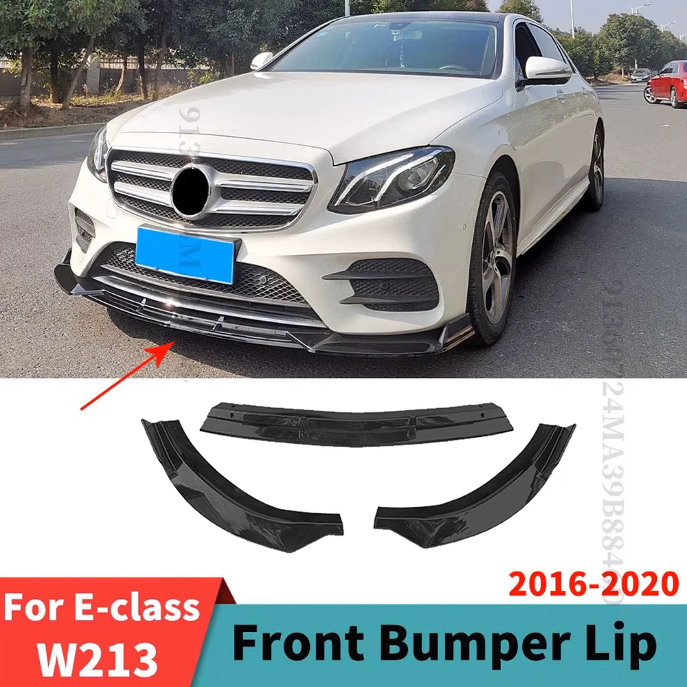 

Decoration Spoiler Deflector Guard Front Bumper Lip Chin For Mercedes W213 C238 A238 Benz E 2016 2017 2018 2019 2020 Tuning Trim