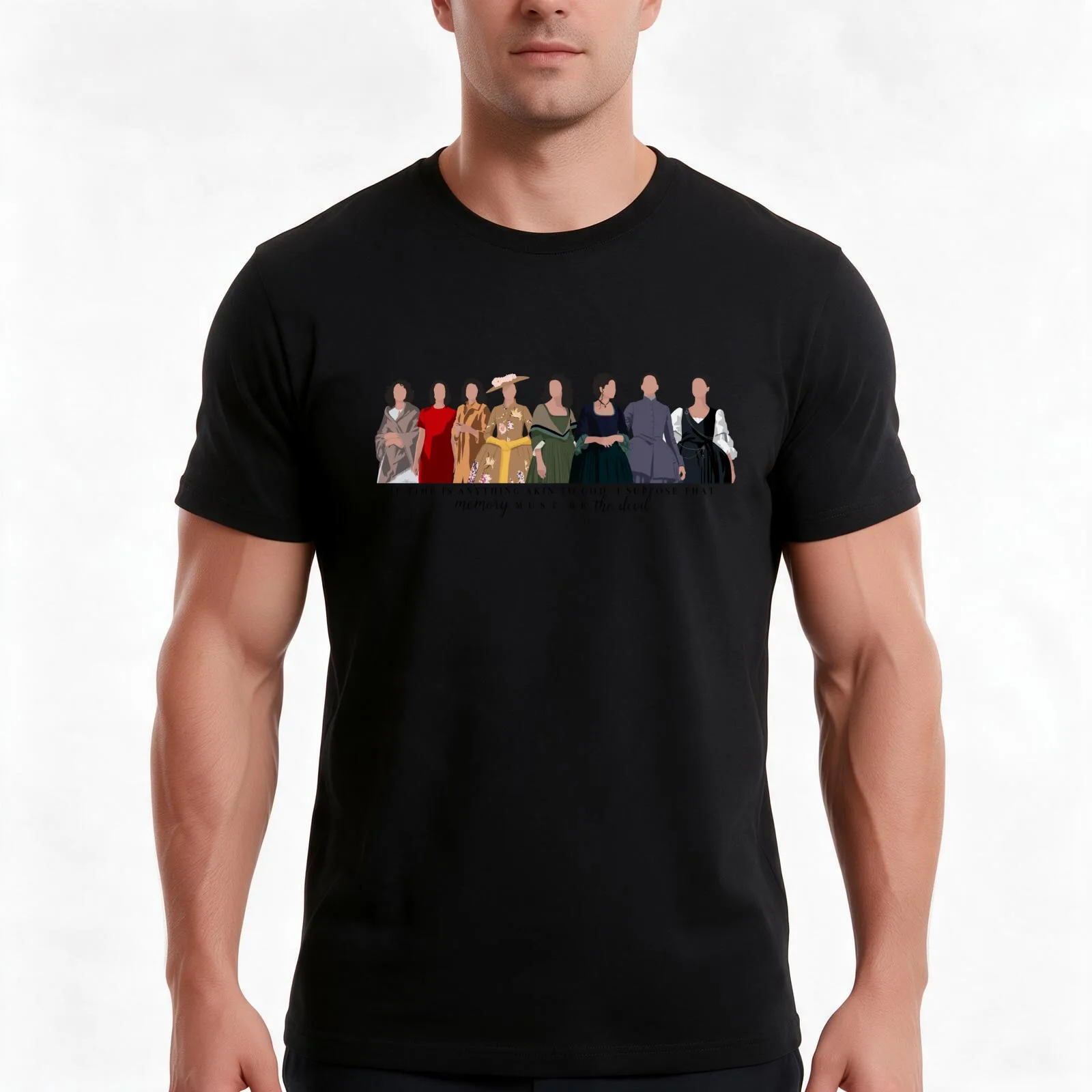 Outlander | Claire Fraser T-Shirt, Summer Casual Cotton Tee, Oversized Streetwear Tops, Vintage Graphic Print, Unisex Men Women
