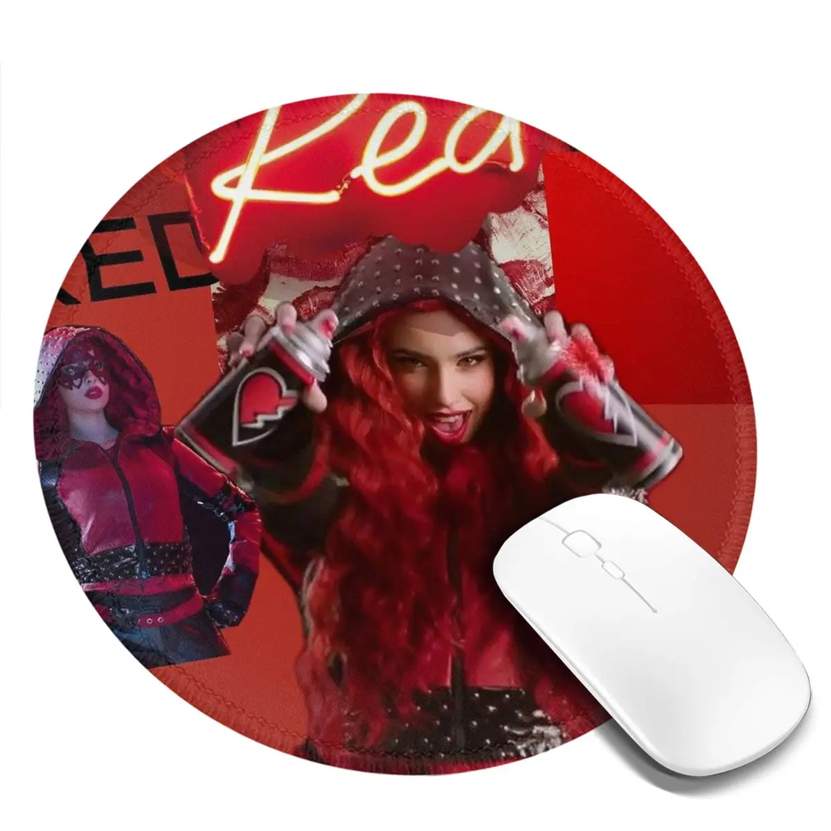 

Descendants The Rise Of Red Accessories Round Mouse Pad Computer Keyboard Mouse Mat Gamer Laptop Desk Mat
