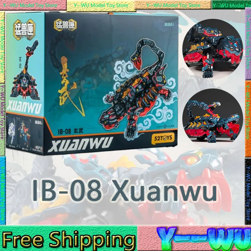 52 Toys Infinitybox Series IB-08 Xuanwu Action Figure Xuanwu Anime Figurine Deformation Robot Collection Model Toy Gifts Custom