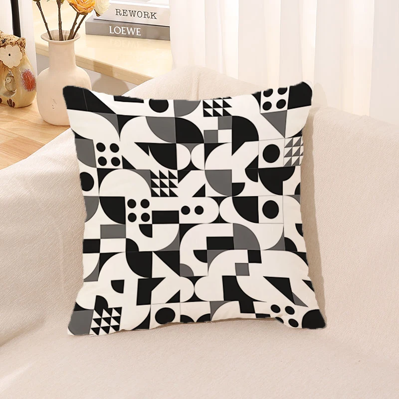 Nordic Geometric Line Pillowcase Sofa Decorative Pillow  Cushion Cover    