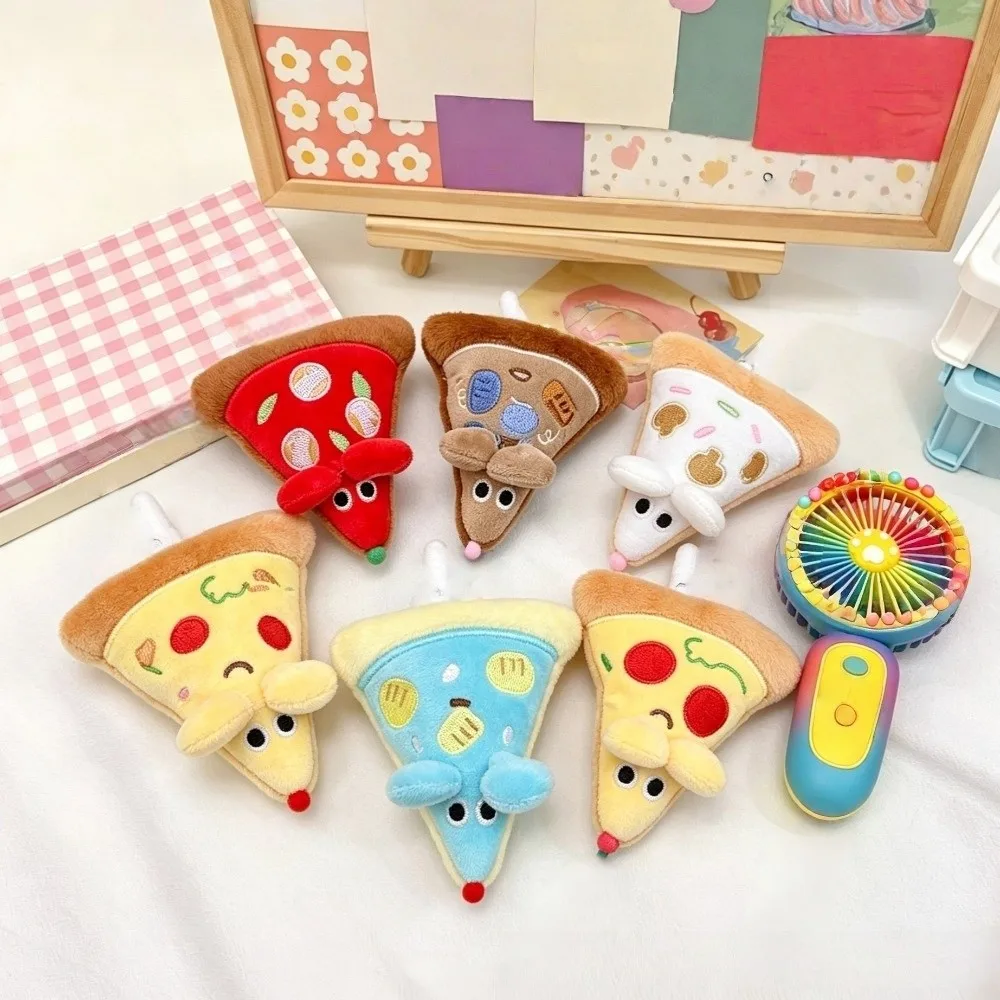 6pcs Blueberry Keychain Combination Pizza Mouse Keychain Fashion Cute Friendship Pizza Pendant Cartoon BFF Keyring Gift