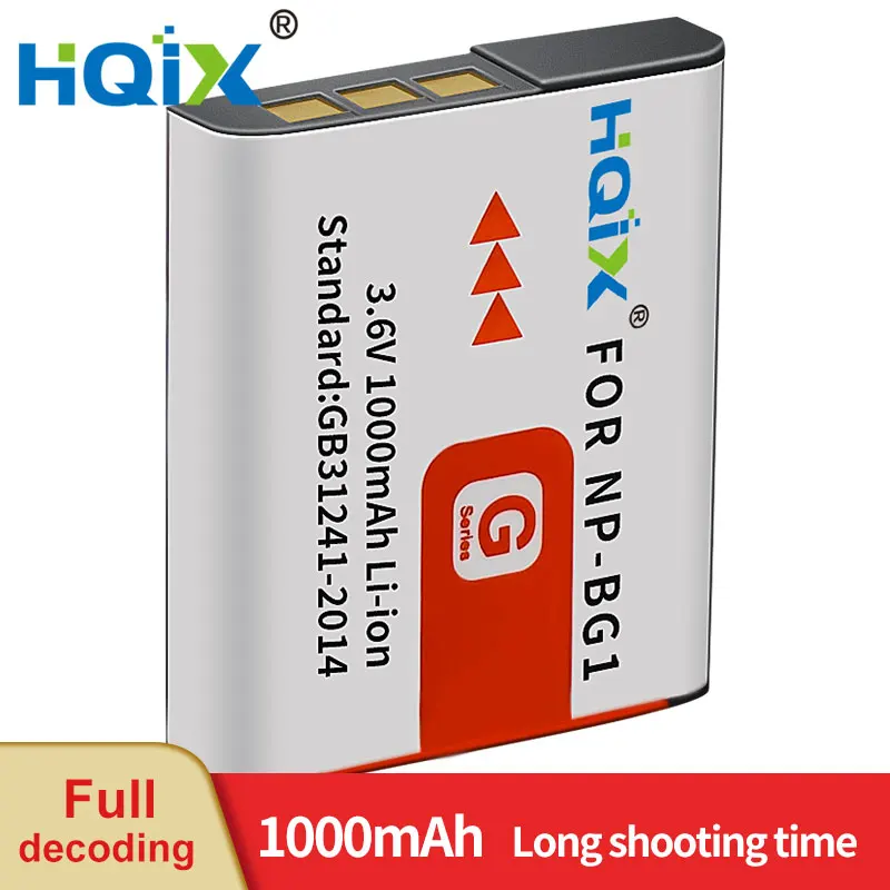 HQIX for Sony DSC-W30 W35 W40 W50 W55 W70 W80 W85 W90 W100 W110 W115 W120 W125 W130 W170 W150 Camera NP-BG1 FG1 Charger Battery