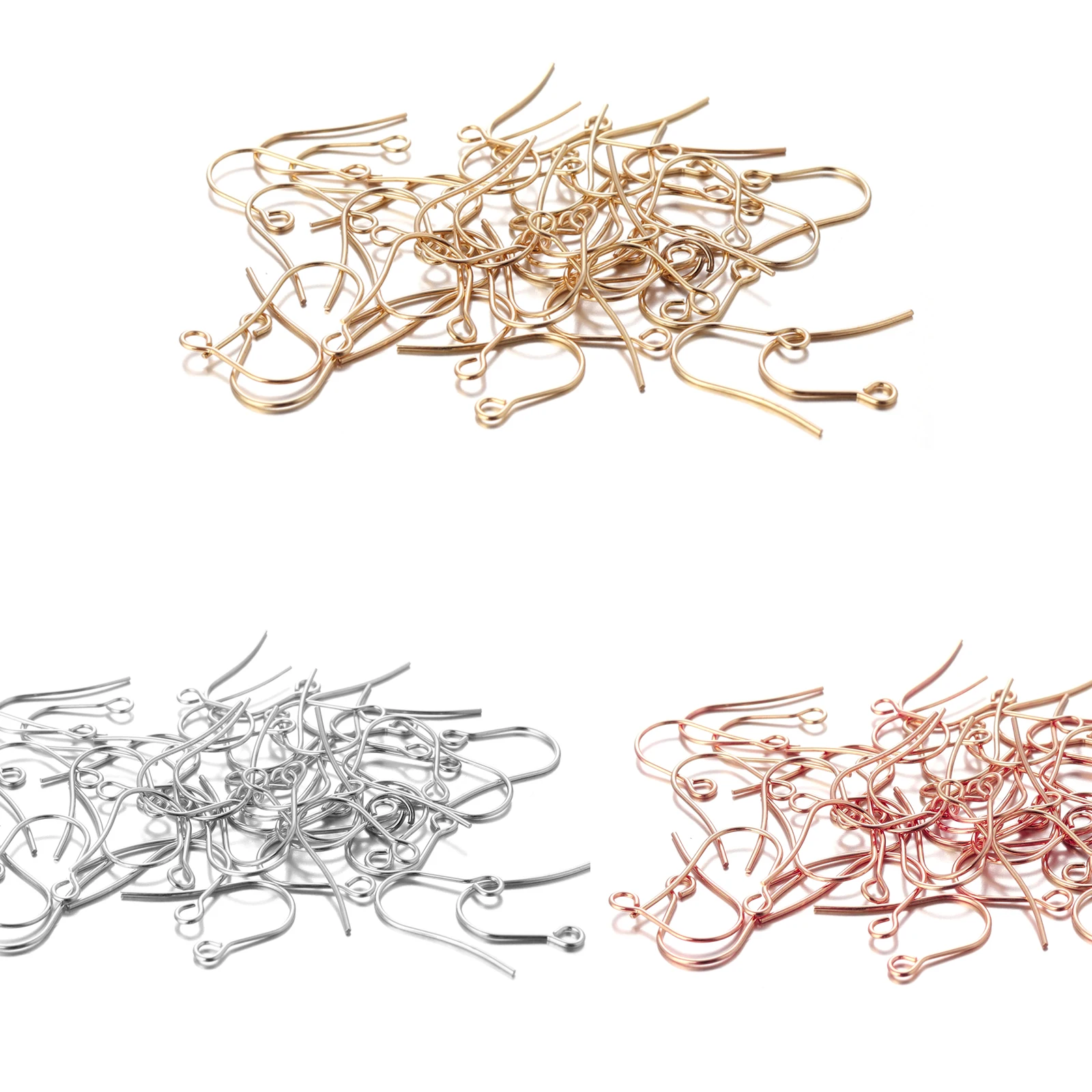 

Hypoallergenic Stainless Steel Earring Hooks for Jewelry Making Ear Hook Diy Earrings Earwire Clasps Accessories 50-100pcs/lot
