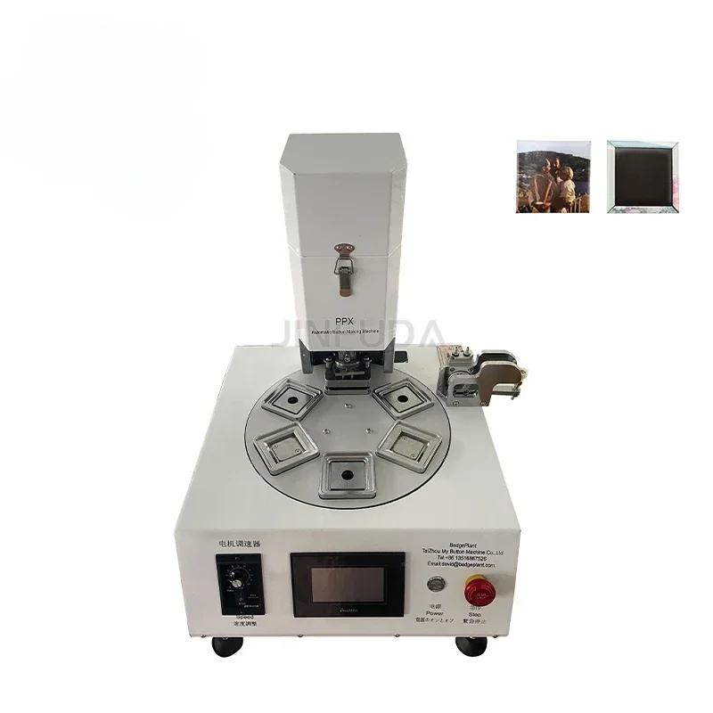 Pneumatic Electric Refrigerator Magnet Button Machine