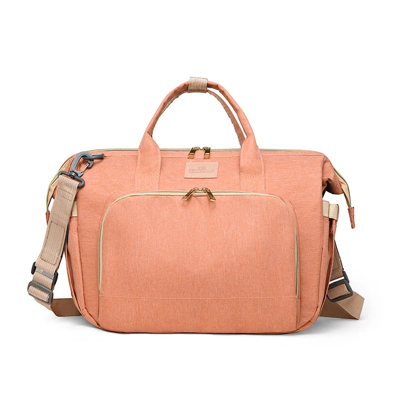 حقيبة سفر كبيرة السعة بتصميم قماش أكسفورد، حقيبة كتف واحدة متعددة الوظائف للتعليق على عربة الأطفال وحقيبة أمومة
