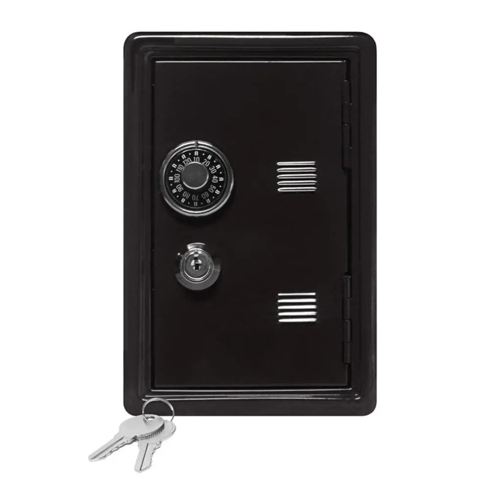 1Pcs Iron Money Storage Box Desktop Strongbox Lock Bank Versatile Money Container Desktop Password Case