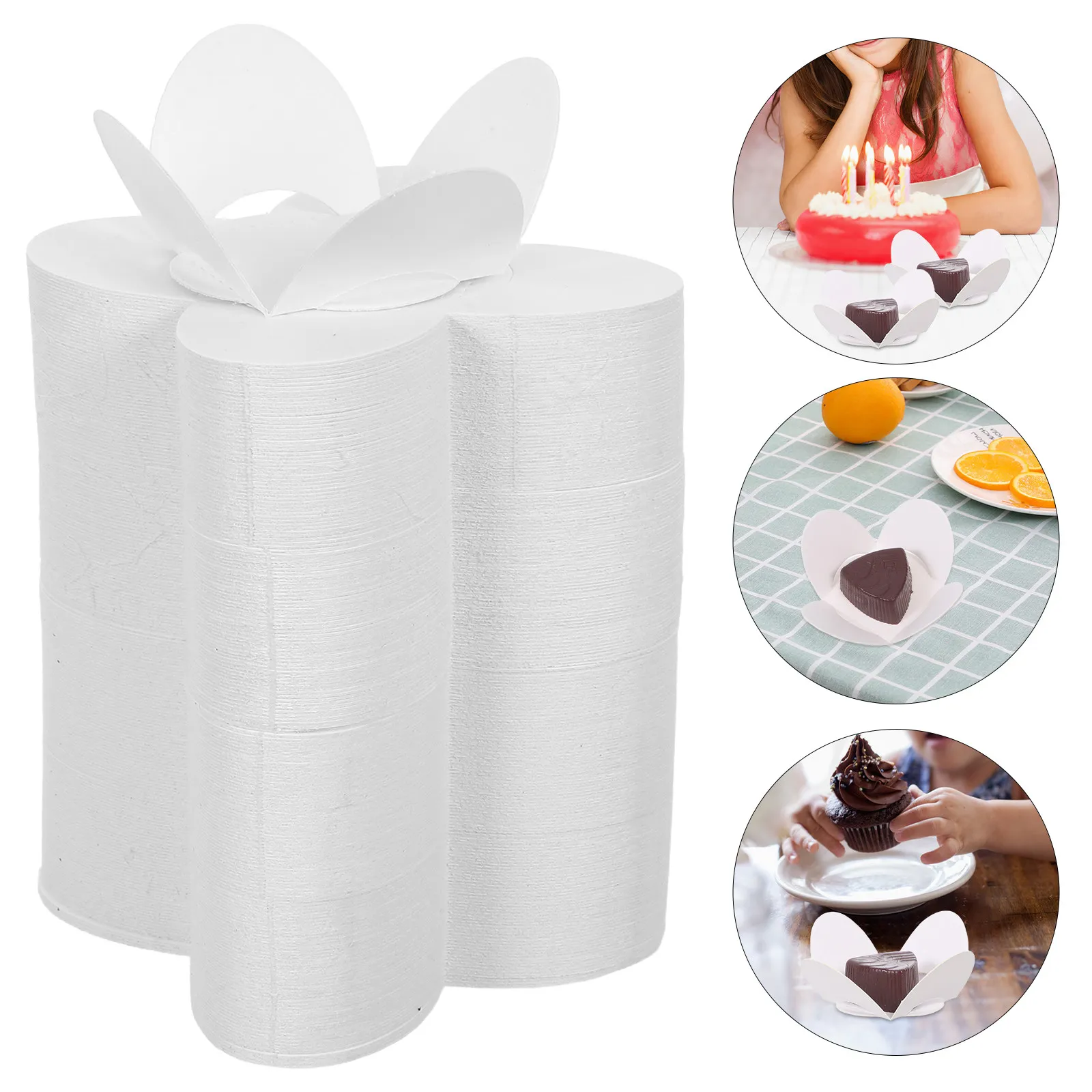 

200Pcs Chocolate Flower Holders - Foldable Paper Truffle Wrappers with Anti-Stick Coating for Easy Gifting - Candy Holder