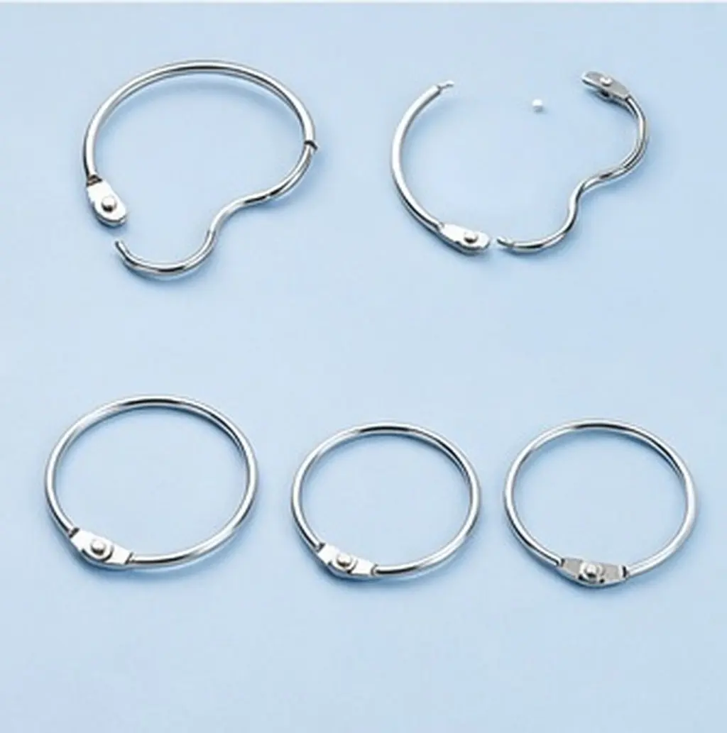 10Pcs Metal Binder Rings Loose Leaf Book Rings for Paper Index Cards Flashcards Notebooks Photo Scrapbooks Recipe Keychain