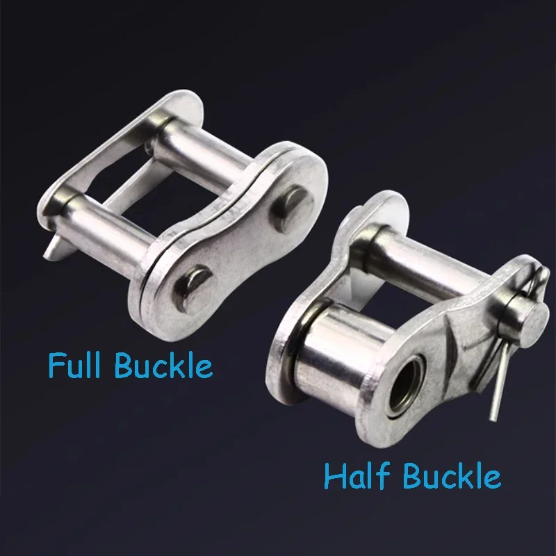 Chain Joints Full/Half Buckle Joints 304 Stainless Steel 05B 06B 08B 10B 12B 16B Single Rows Short Pitch Roller Chain Join Link