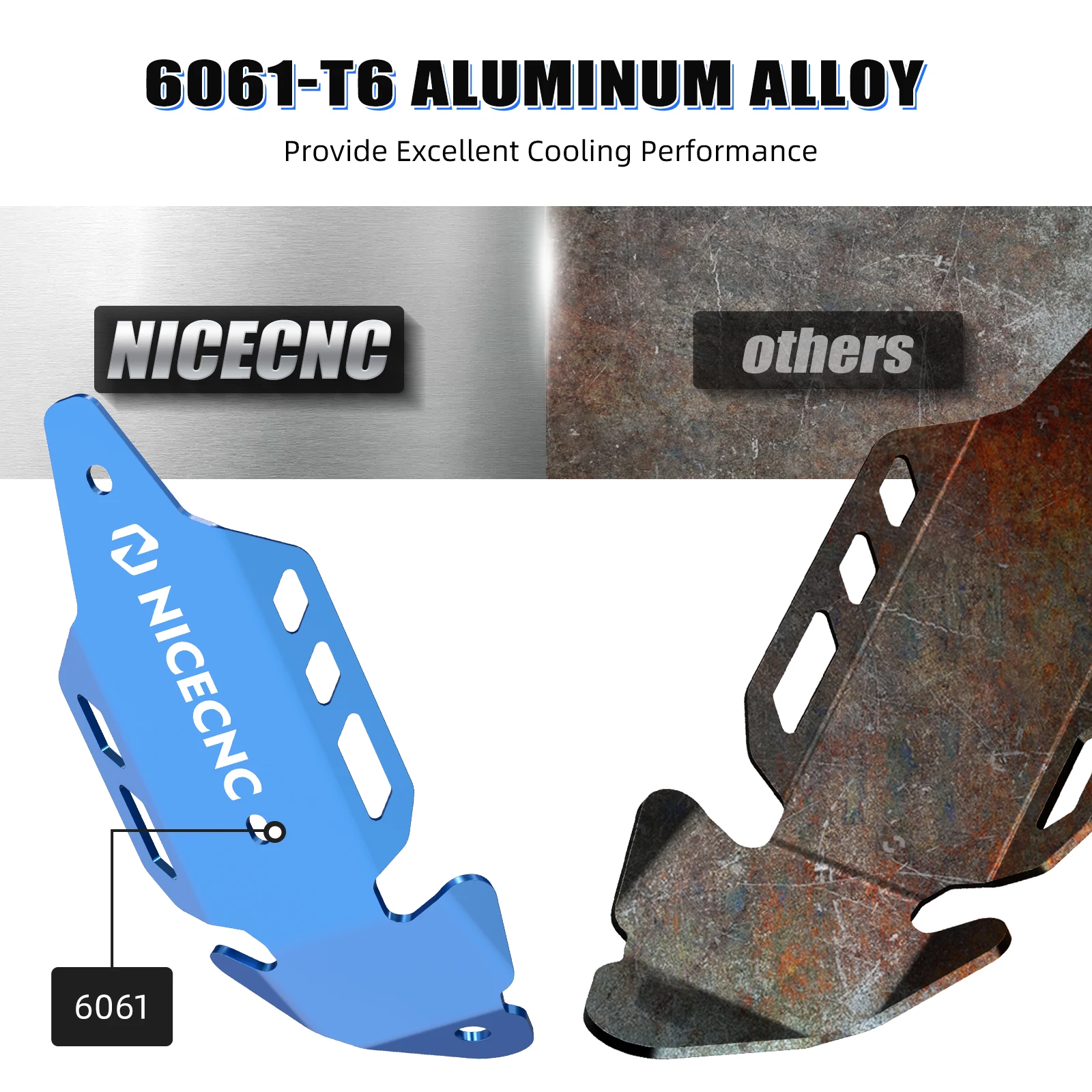 NiceCNC ATV per Yamaha YFZ450R 450R YFZ 2009-2023 YFZ450X Silenziatore Di Scarico Tubo Centrale Scudo Termico Protezione Della Copertura Accessori