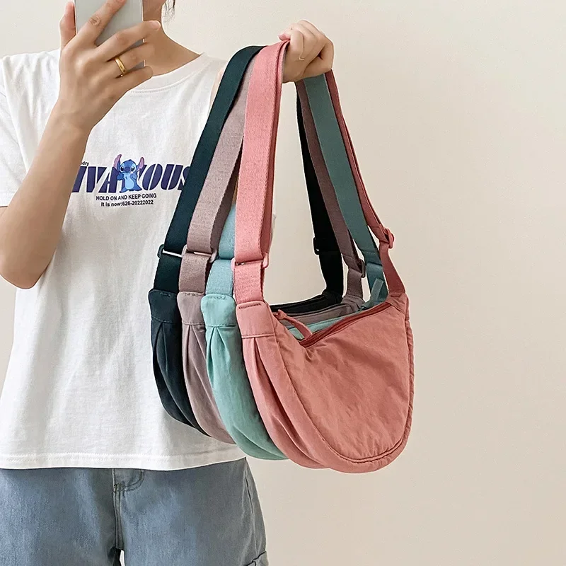 Women Nylon Hobos Shoulder Bag Large Capacity Tote Lady Travel Shopper Bag Fashions Purses Sports Small Messenger Bag