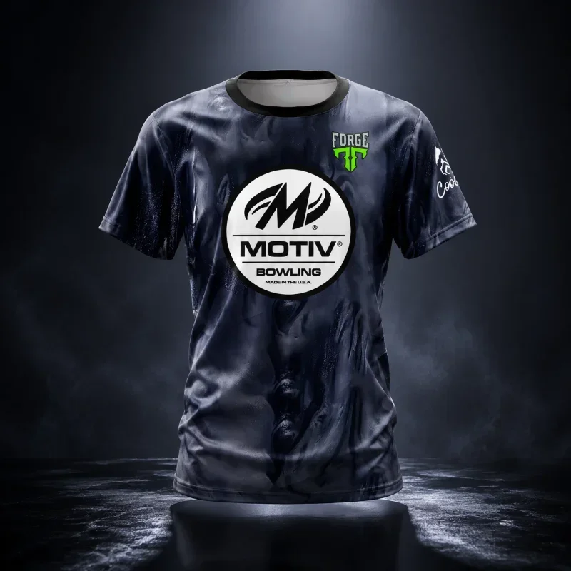 New 3D Printed Bowling Uniform with Short Sleeves for Sports and Casual Street Wear Quick Drying and Breathable for Family Wear