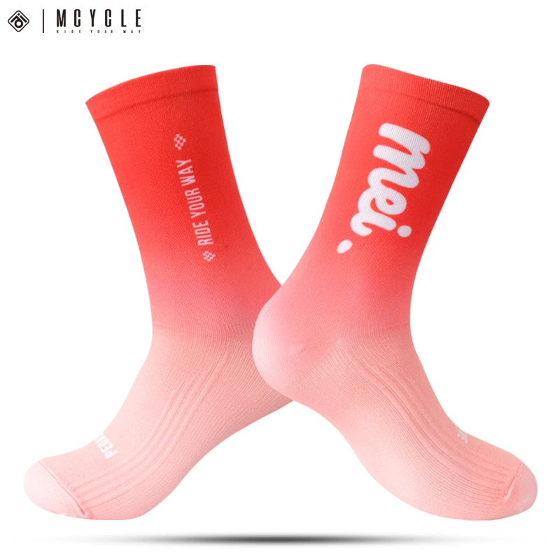 Mcycle New Design 3D Cycling Socks Custom Sports Bicycle Socks Breathable Compression Men Knitted Outdoor Bike Sport Aero Socks