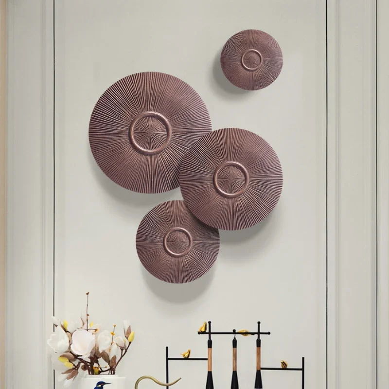 

Southeast Asia Lucky Three-Dimensional round Wall Hanging New Chinese Restaurant Living Room Wall Decoration Pendant