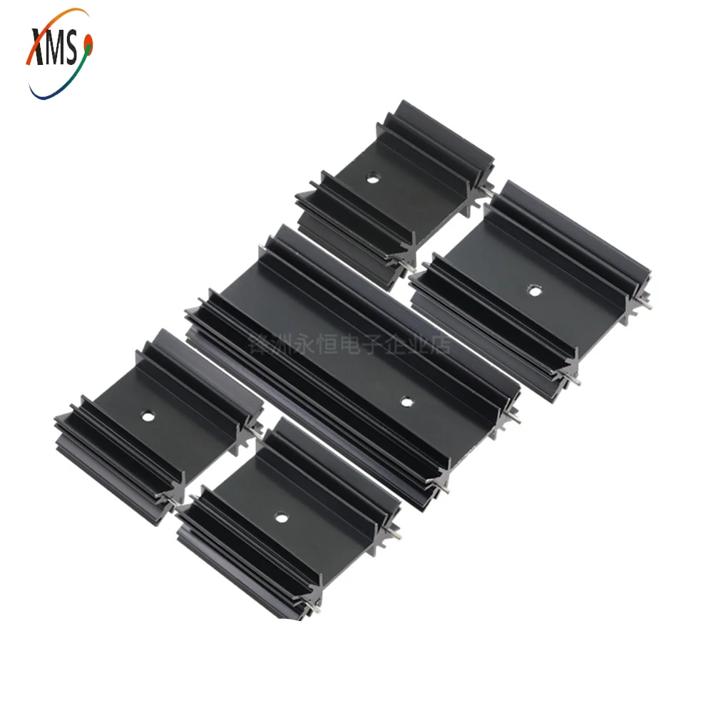 5PCS Heat Sink 34*12*25/30/35/40/70mm Electronic Audio TO-247 Triode Aluminum Radiator