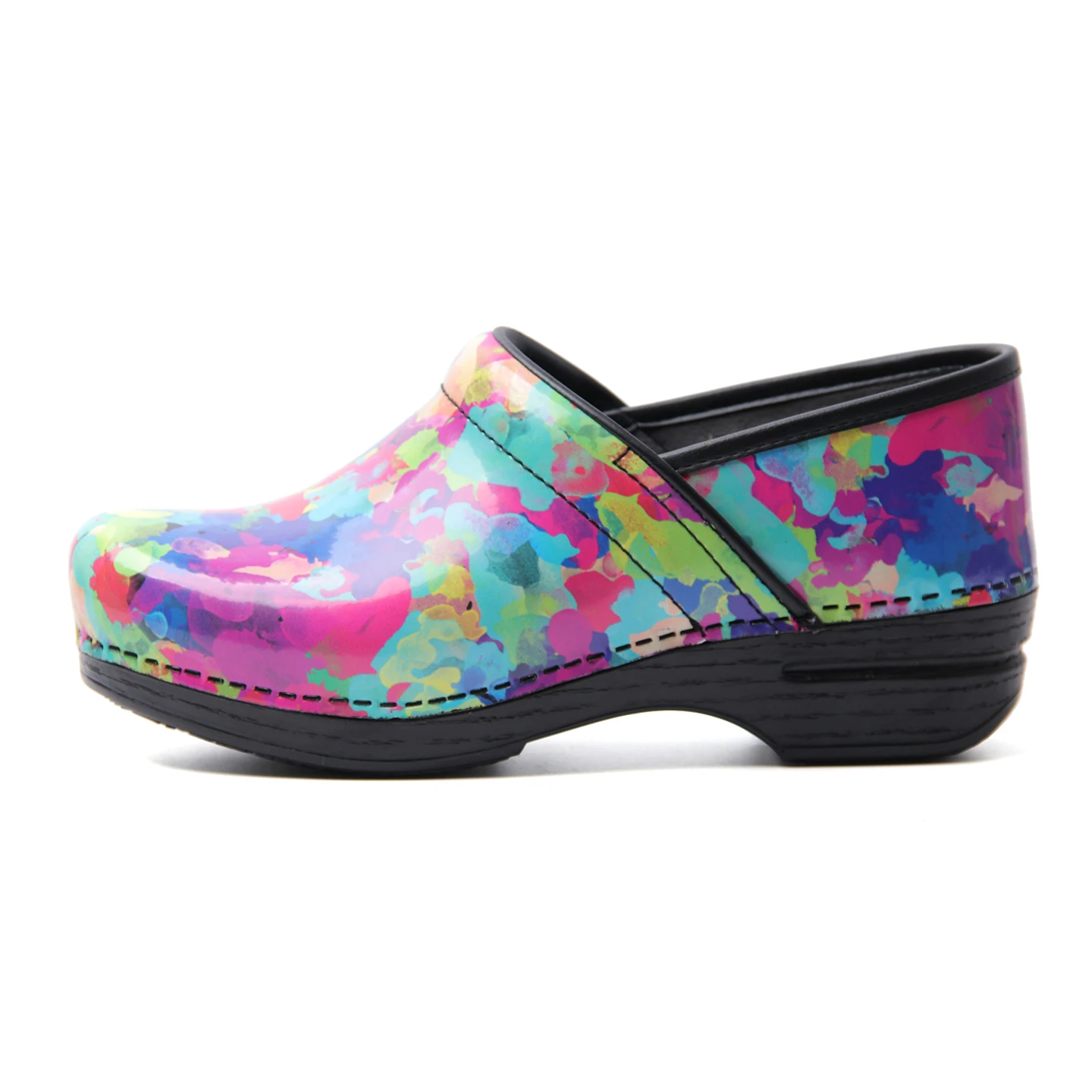Dansko  Printed Patent Leather Clogs Women Non Slip Arch Support Nursing Shoes Lightweight Comfort Slip On Work Shoes