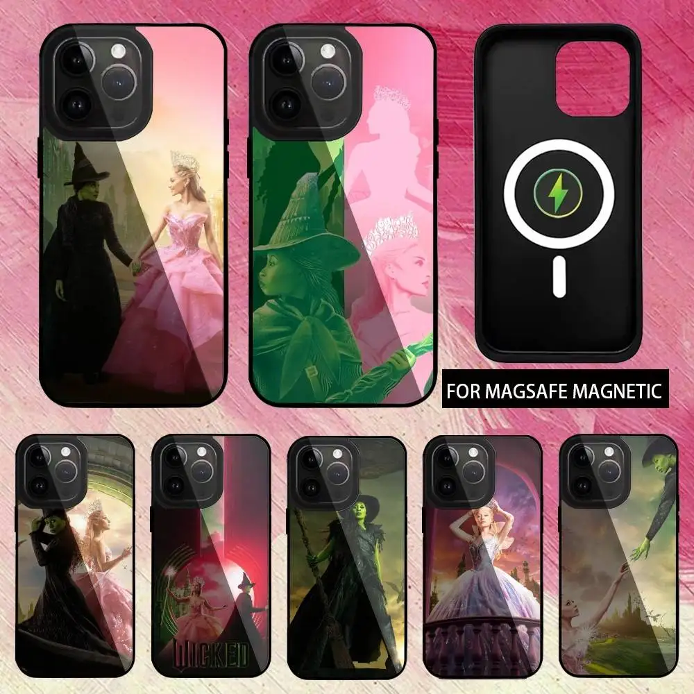 حافظة هاتف W-Wicked 12-Green Pink لهاتف iPhone17,16,15,14,13,12,11 Plus، Pro Max Magnetic Magsafe شحن لاسلكي #1