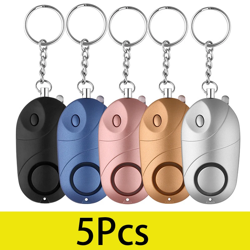 5Pcs Outdoor Siren Emergency Alarm Security Products Personal Protection Self Defense Keychain for Woman Kids Seniors