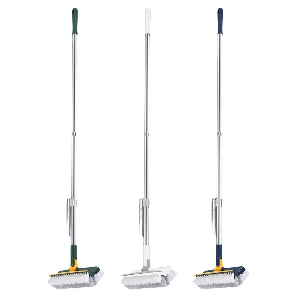 High Quality 5 in 1 Floor Scrub Brush Plastic Adjustable Broom Brush Gap Scrub Rotating Sweeping Artifact Windows