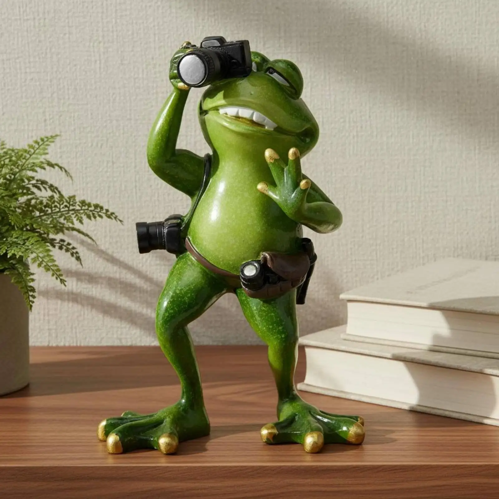 Playful Frog Figure Imaginative Career Outfits Playful Frog Figurine Whimsical Decor Collectible Animal Character for Garden,