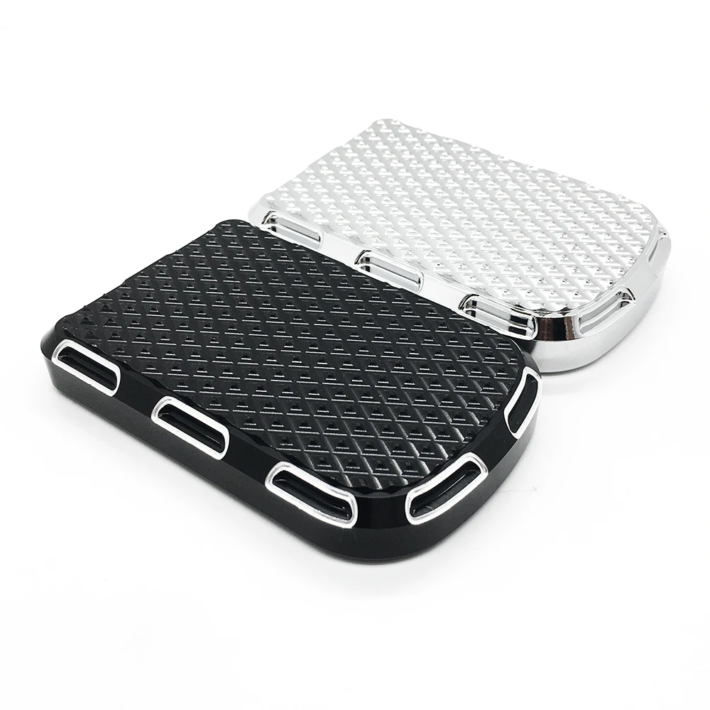 

For Harley Road Glide Street Glide Softail Fatboy FLST Motorcycle Accessories Brake Pedal Cover, 1 Piece, Black Aluminum