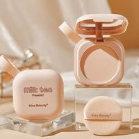 Oil Control Loose Powder Sweatproof Long-lasting High Coverage Pressed Powder Waterproof Lightweight Compact Powder Girl