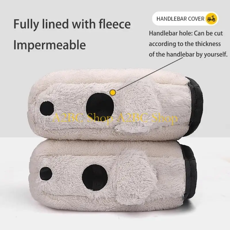 A2BC Antislip Winter Motorcycle Gloves Thermal Insulation Reflective Handlebar Muffs Cover For Bikes And Scooters