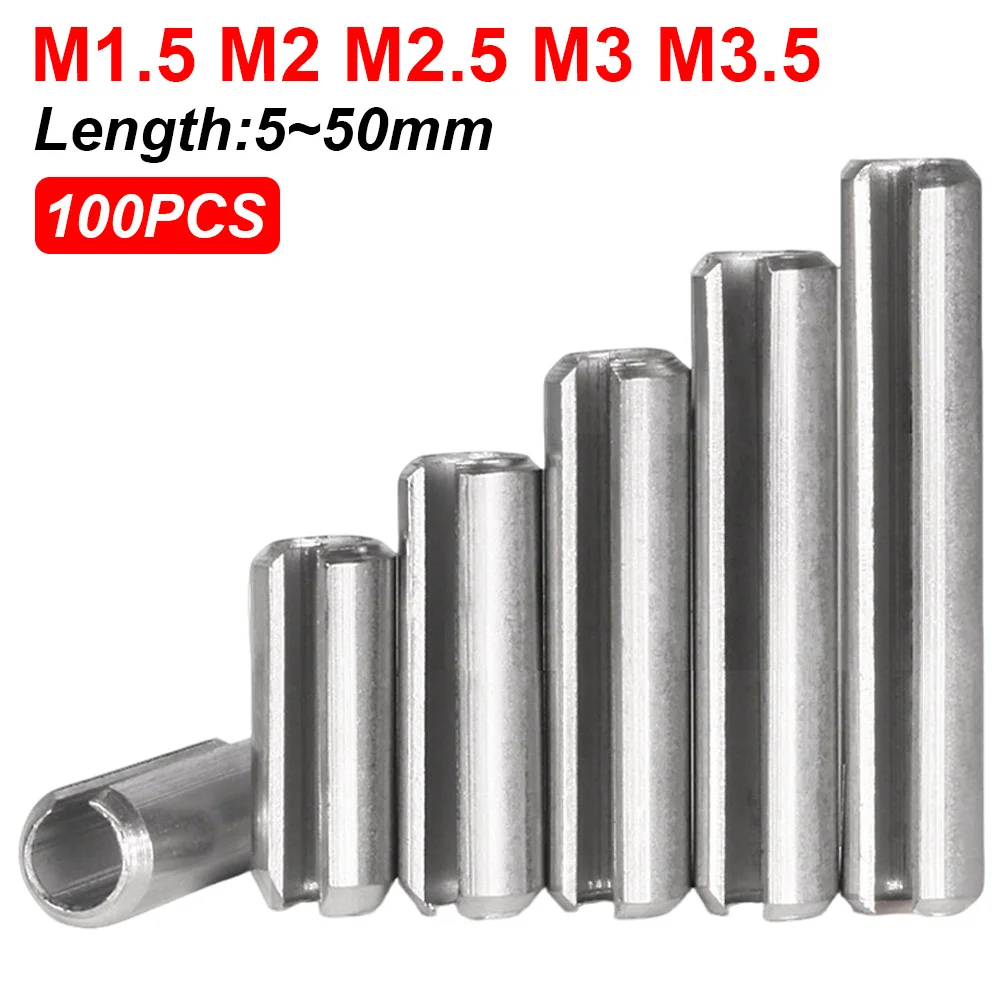 

GB879 M1.5 M2 M2.5 M3 M3.5 304 Stainless Steel Elastic Cotter Pins Cylindrical Positioning Tension Dowel Roll Spring Pin
