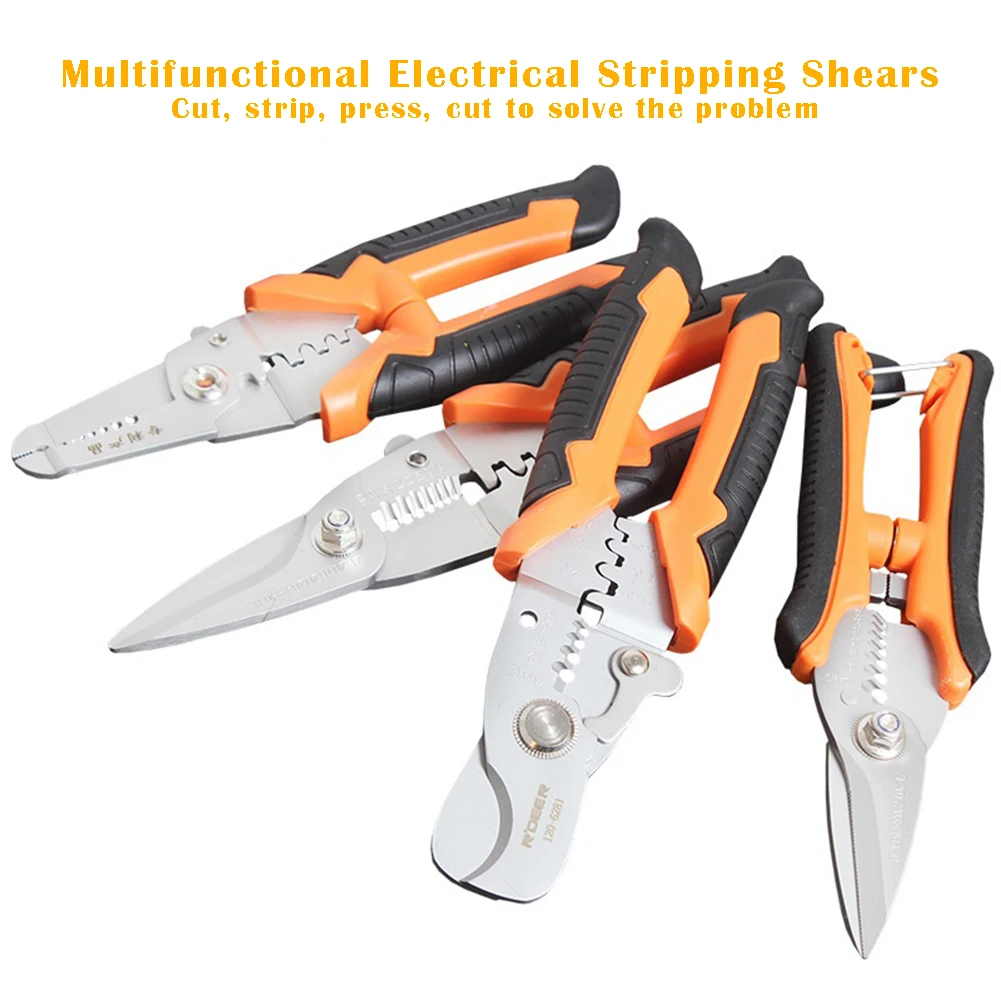 

Multi-function Cable Cutter Electrical Clamp Tools Wire Stripper Crimping Pliers