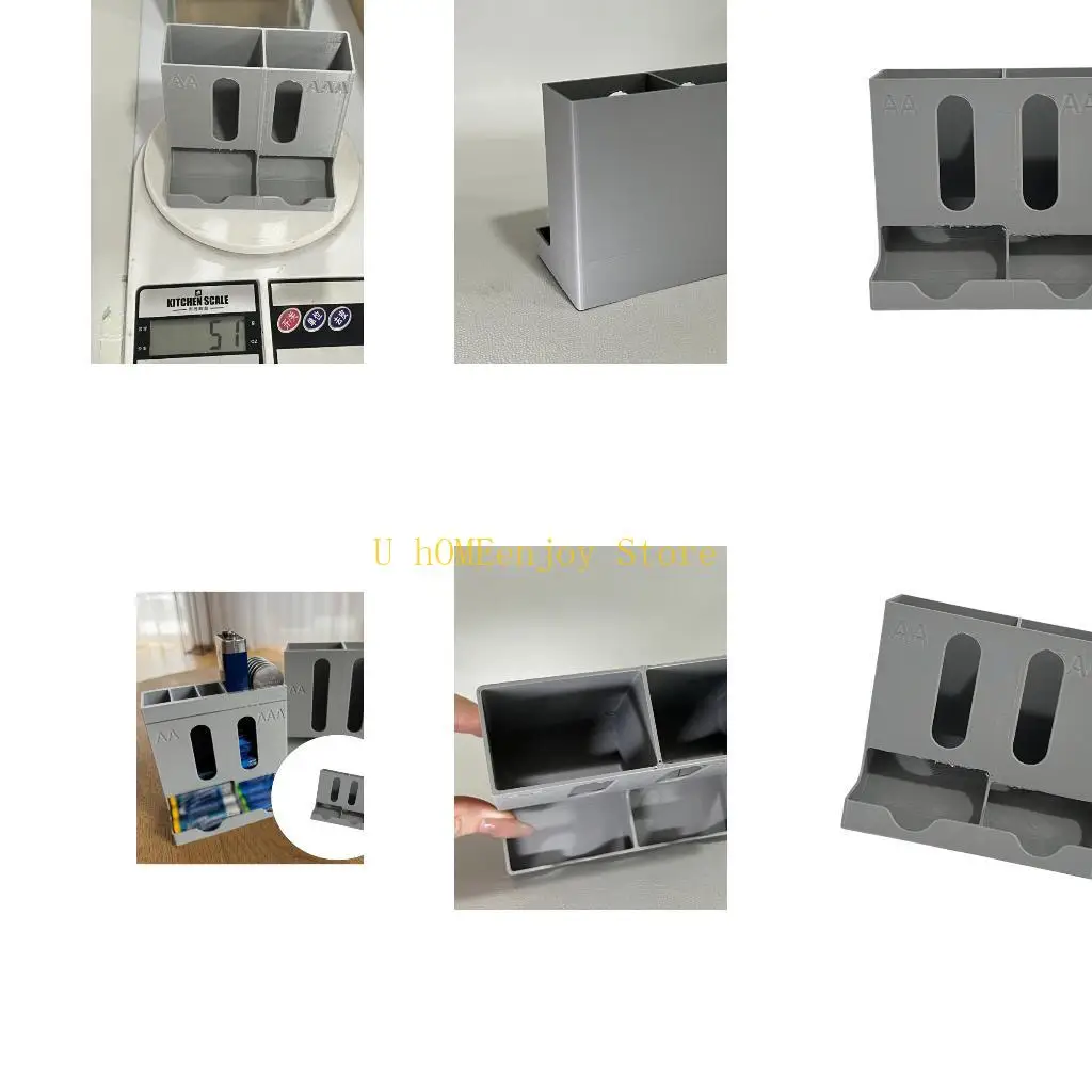 B0KF Battery Storage Organization Holder Hold LR06 LR03 Batteries Battery Box Case Garage Container Home Organization Dispenser
