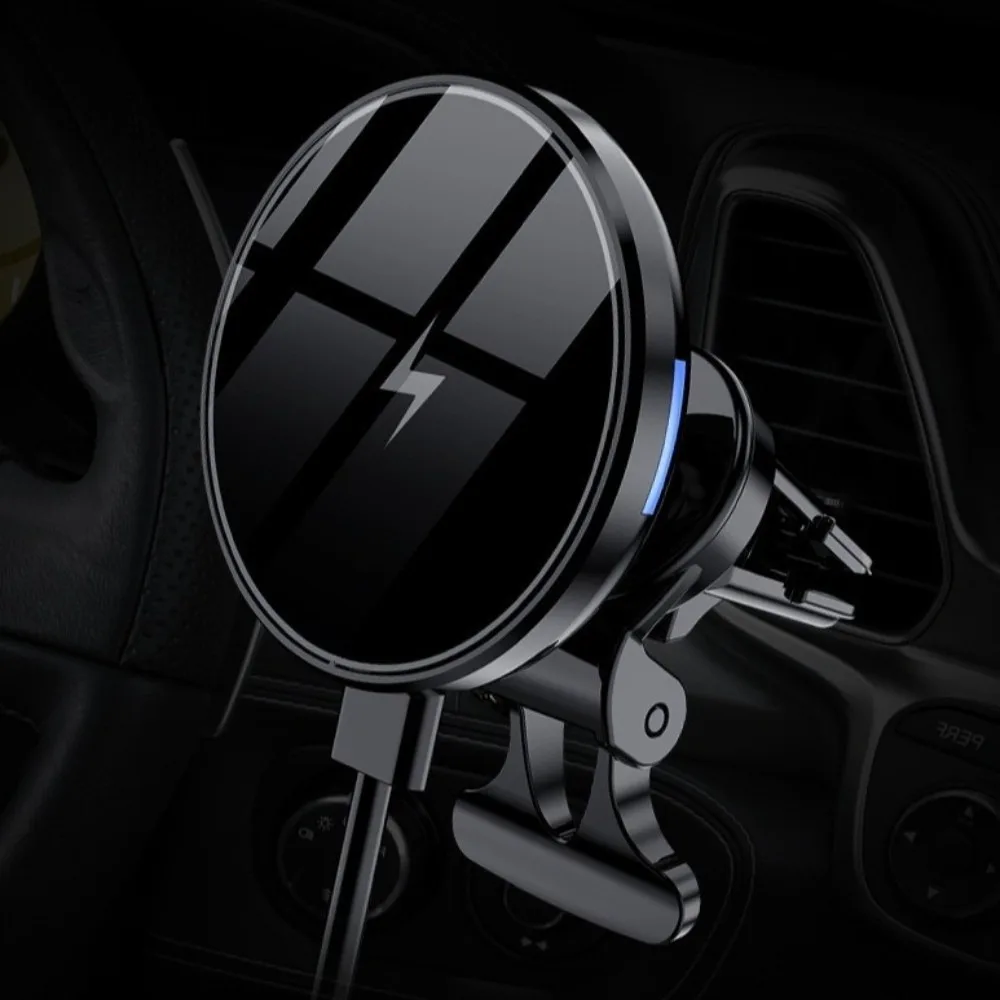 360° Rotatable Magnetic Car Wireless Charger Magnetic Wireless Air Vent Phone Stand Charger Fast Charging