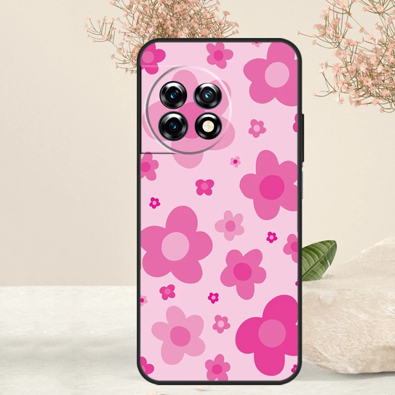 Groovy เคสดอกเดซี่สีพาสเทลสำหรับ OnePlus Nord CE 4 3 2 Lite 2T N20 N10 N30 OnePlus 12 11 9 10 Pro 8T 10T 10T ฝาครอบ12R
