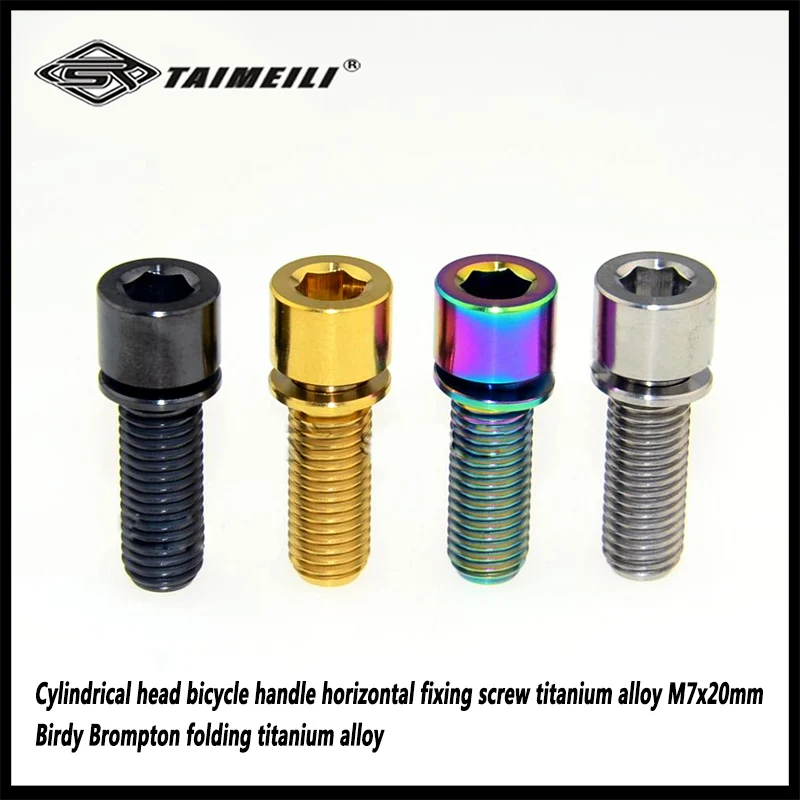 Cylindrical Head Bicycle Handle Transverse Fixing Screw 2pcs/4pcs/titanium Alloy M7x20mm Birdy Brompton Folding Titanium Alloy