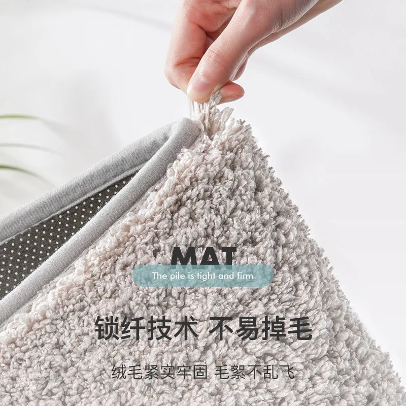 High-hair Bath Mats Absorbent Bathroom Mat Toilet Door Non-slip Foot Pad Bathroom Tub Shower Mat Floor Carpets Entrance Decor