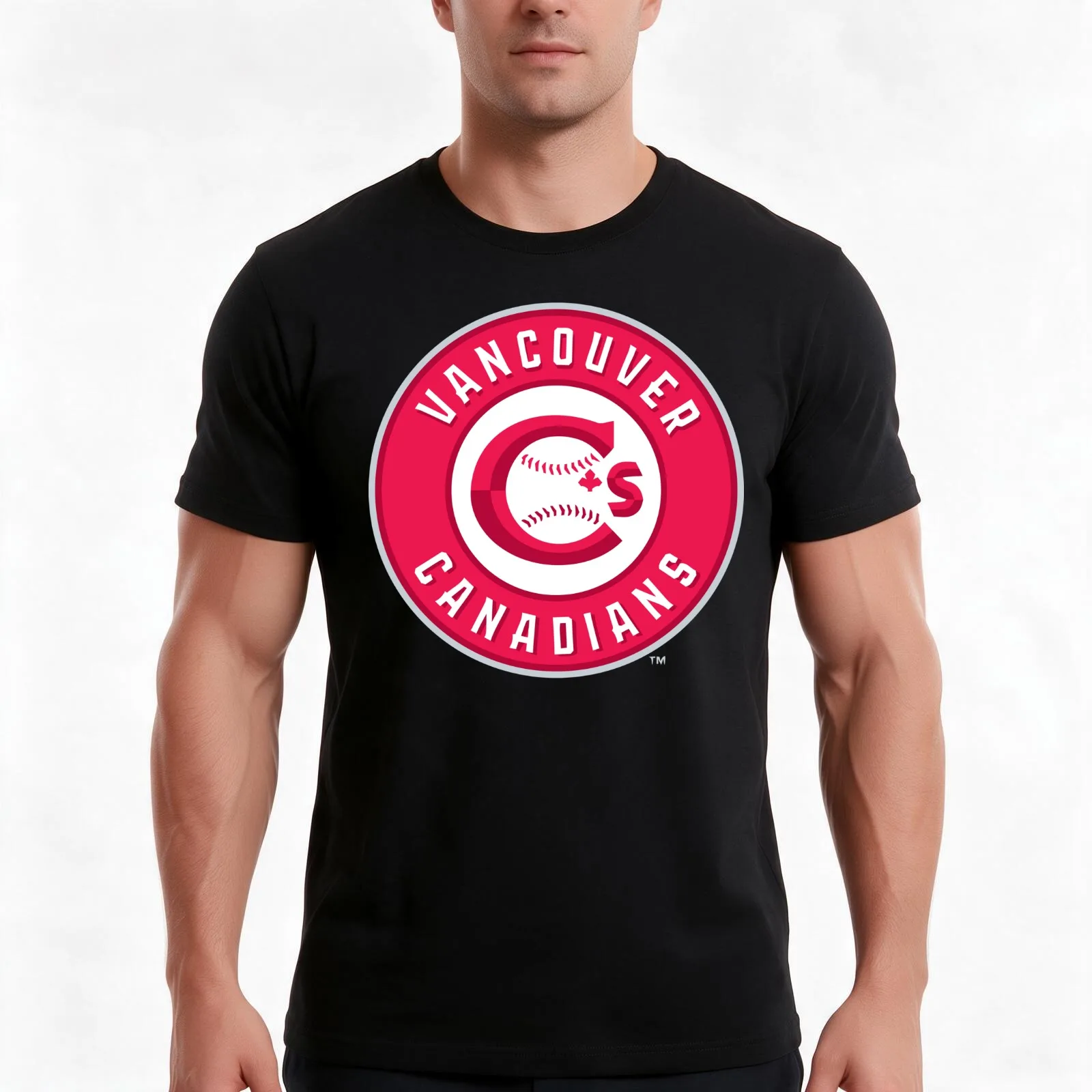 Vancouver Canadians, T-Shirt, Summer Casual Cotton Tee, Oversized Streetwear Tops, Vintage Graphic Print, Loose Fit Short Sleeve