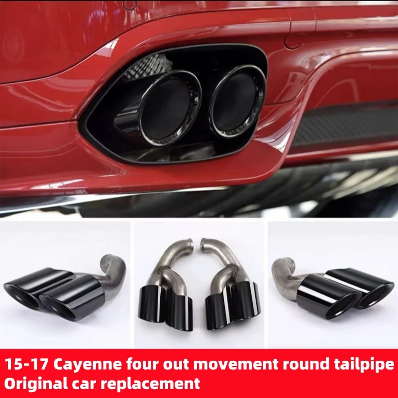 

Suitable for Porsche Cayenne 2015 2016 2017 958-2 GTS retrofitted black silencer tail throat exhaust pipe tail nozzle