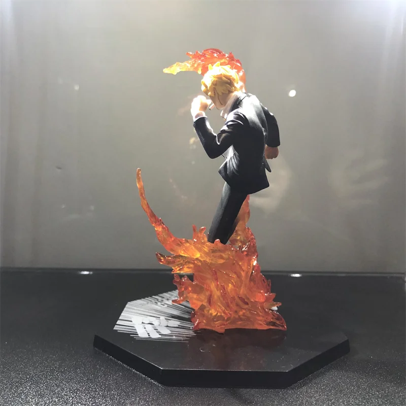 One Piece Action Figures Sanji Fire Foot Model Toy 160mm PVC Toys  Anime Sanji Japanese Anime Figure