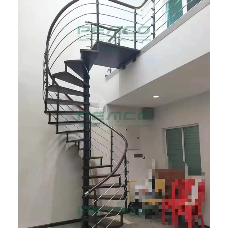 custom.Indoor Space Saving Stairs Home Used Staircase Steel Structure Rotate Staircase