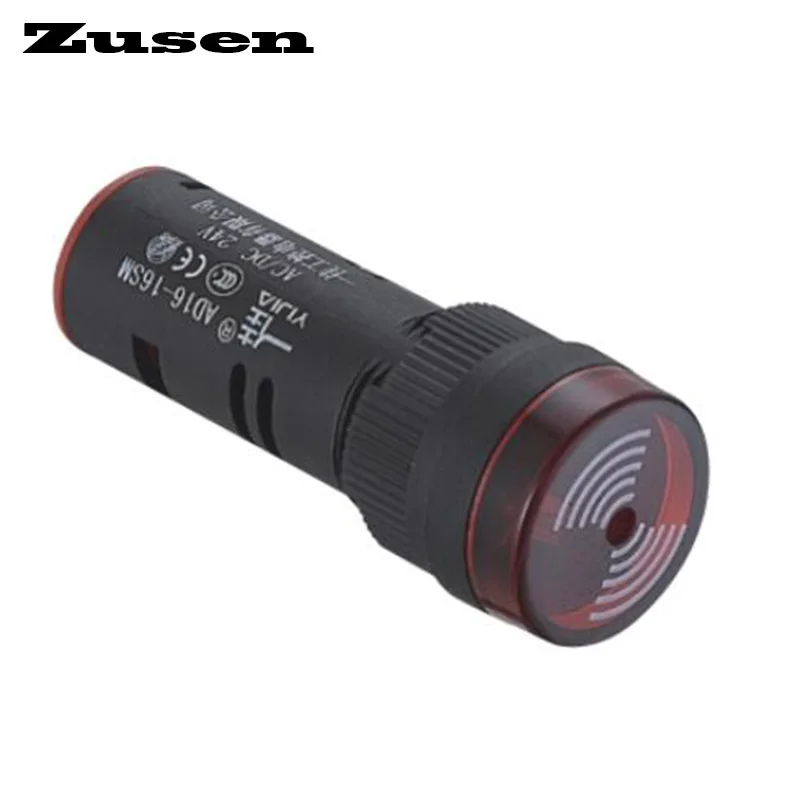 Zusen Cicalino Flash 16mm con Led Rosso 12V 24V 110V 220V