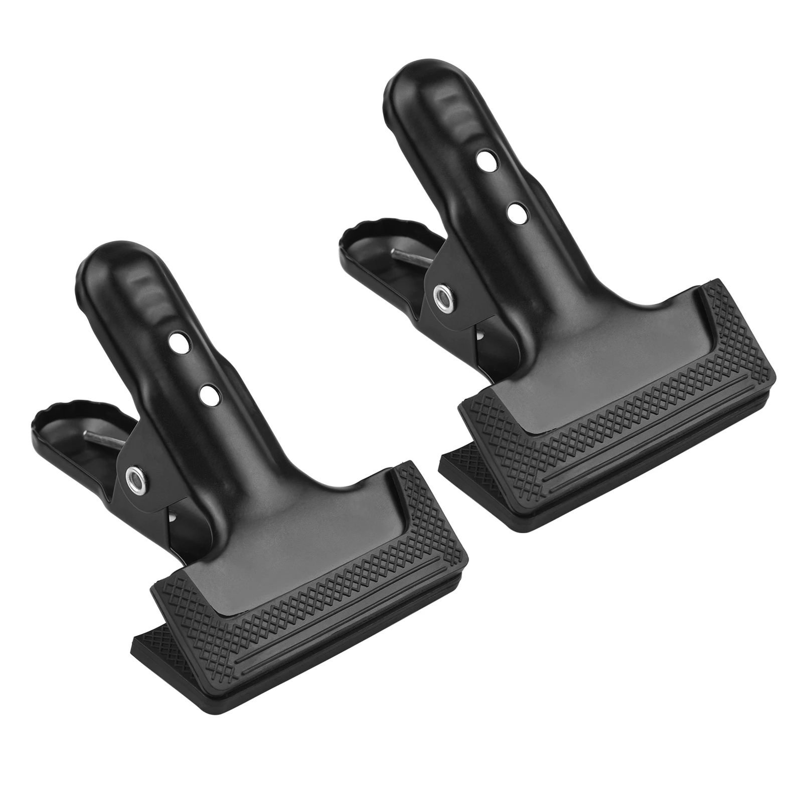 Clipes de Metal Reforçados com Mola para Suporte de Fundo Fotográfico com Almofada Protetora de Borracha para Estúdio de Fotografia